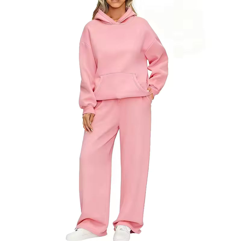 Relaxed Fit Hoodie and Sweatpants Set