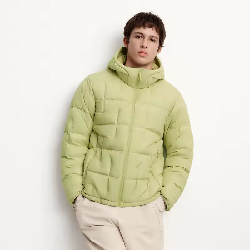 Light Green Hooded Puffer Jacket