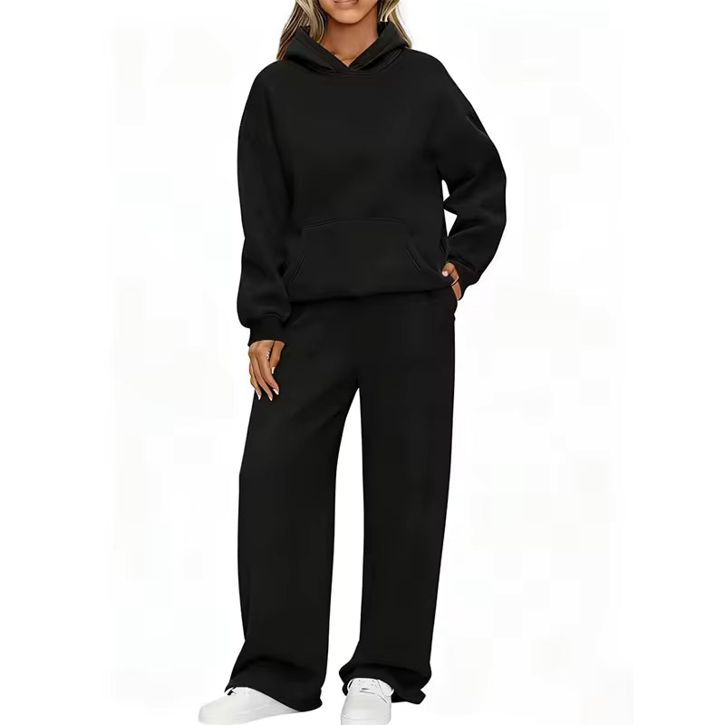 Relaxed Fit Hoodie and Sweatpants Set