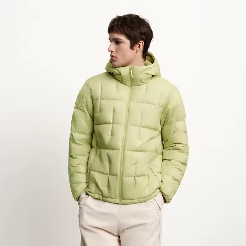 Light Green Hooded Puffer Jacket