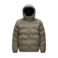 Hooded Taupe Puffer Jacket